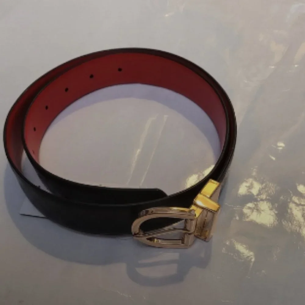 Giani Bernini Fully Reversible Embossed Logo Smooth Belt Small Black Red New